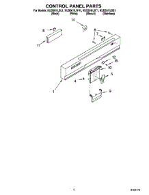 02 - Control Panel Parts parts for Kitchenaid Dishwasher KUDS01ILWH1 from AppliancePartsPros.com