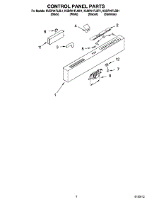 02 - Control Panel Parts parts for Kitchenaid Dishwasher KUDP01FLBL1 from AppliancePartsPros.com