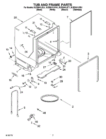 07 - Tub And Frame Parts parts for Kitchenaid Dishwasher KUDS01ILBL1 from AppliancePartsPros.com