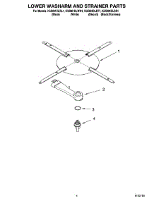 04 - Lower Washarm And Strainer Parts parts for Kitchenaid Dishwasher KUDI01DLBT1 from AppliancePartsPros.com