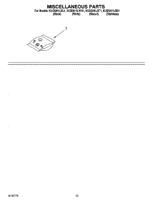 12 - Miscellaneous Parts Optional Parts (Not Included) parts for Kitchenaid Dishwasher KUDS01ILBL1 from AppliancePartsPros.com