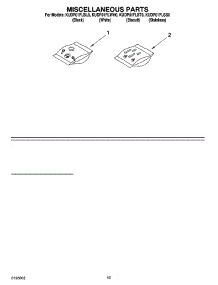 12 - Miscellaneous Parts Optional Parts (Not Included) parts for Kitchenaid Dishwasher KUDP01FLWH0 from AppliancePartsPros.com