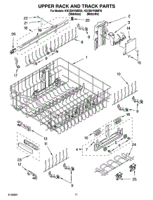 09 - Upper Rack And Track Parts parts for Kitchenaid Dishwasher KUDS01VMSS0 from AppliancePartsPros.com
