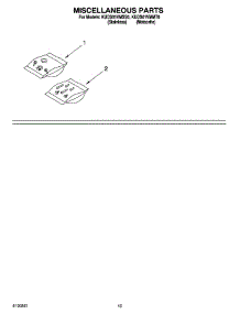 12 - Miscellaneous  Parts, Optional Parts (Not Included) parts for Kitchenaid Dishwasher KUDS01VMSS0 from AppliancePartsPros.com