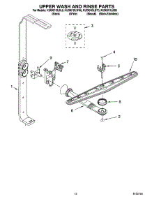 10 - Upper Wash And Rinse Parts parts for Kitchenaid Dishwasher KUDI01DLBS0 from AppliancePartsPros.com