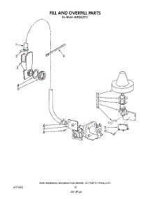 08 - Fill And Overfill parts for Whirlpool Dishwasher 4KPDI620T0 from AppliancePartsPros.com