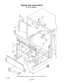 10 - Frame And Tank parts for Whirlpool Dishwasher 4KPDI620T0 from AppliancePartsPros.com