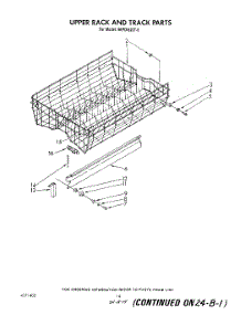 11 - Upper Rack And Track parts for Whirlpool Dishwasher 4KPDI620T0 from AppliancePartsPros.com