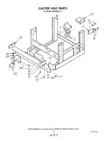 14 - Caster Unit parts for Whirlpool Dishwasher 4KPDI620T0 from AppliancePartsPros.com