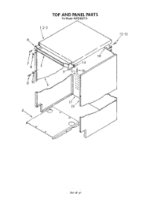 15 - Top And Panel parts for Whirlpool Dishwasher 4KPDI620T0 from AppliancePartsPros.com