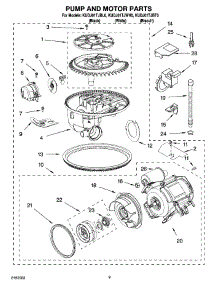 08 - Pump And Motor Parts parts for Kitchenaid Dishwasher KUDJ01TJBT0 from AppliancePartsPros.com