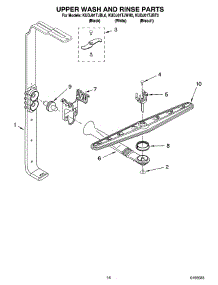 11 - Upper Wash And Rinse Parts parts for Kitchenaid Dishwasher KUDJ01TJBT0 from AppliancePartsPros.com
