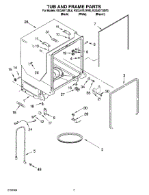07 - Tub And Frame Parts parts for Kitchenaid Dishwasher KUDJ01TJWH0 from AppliancePartsPros.com