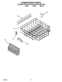 10 - Lower Rack Parts parts for Kitchenaid Dishwasher KUDJ01TJWH0 from AppliancePartsPros.com