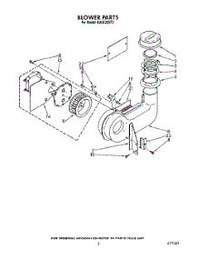 03 - Blower parts for Kitchenaid Dishwasher KUDA22ST2 from AppliancePartsPros.com