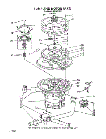 05 - Pump And Motor parts for Kitchenaid Dishwasher KUDA22ST2 from AppliancePartsPros.com