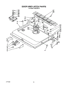 13 - Door And Latch parts for Kitchenaid Dishwasher KUDC220T6 from AppliancePartsPros.com