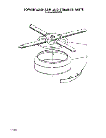 06 - Lower Washarm And Strainer parts for Kitchenaid Dishwasher KUDI22GT2 from AppliancePartsPros.com