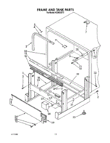 10 - Frame And Tank parts for Kitchenaid Dishwasher KUDI22GT2 from AppliancePartsPros.com