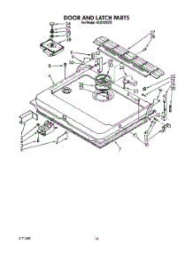 13 - Door And Latch parts for Kitchenaid Dishwasher KUDI22GT2 from AppliancePartsPros.com