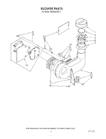 03 - Blower parts for Whirlpool Dishwasher 4KUDA220T2 from AppliancePartsPros.com
