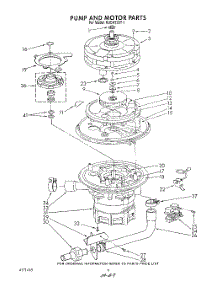 05 - Pump And Motor parts for Kitchenaid Dishwasher KUDA220T1 from AppliancePartsPros.com