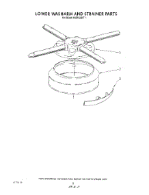 06 - Lower Washarm And Strainer parts for Kitchenaid Dishwasher KUDA220T1 from AppliancePartsPros.com