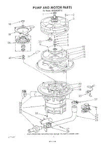 05 - Pump And Motor parts for Whirlpool Dishwasher 4KUDA220T2 from AppliancePartsPros.com