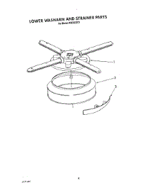 06 - Lower Washarm And Strainer parts for Kitchenaid Dishwasher KUDI220T2 from AppliancePartsPros.com