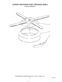 06 - Lower Washarm And Strainer parts for Whirlpool Dishwasher 4KUDA220T2 from AppliancePartsPros.com