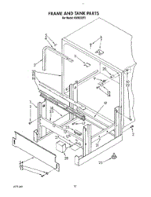 10 - Frame And Tank parts for Kitchenaid Dishwasher KUDI220T2 from AppliancePartsPros.com