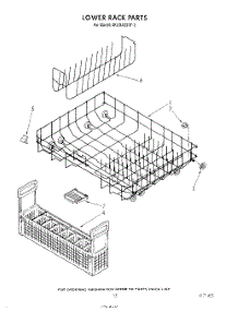 12 - Lower Rack parts for Whirlpool Dishwasher 4KUDA220T2 from AppliancePartsPros.com