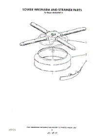 06 - Lower Washarm And Strainer parts for Whirlpool Dishwasher 4KUDA220T3 from AppliancePartsPros.com
