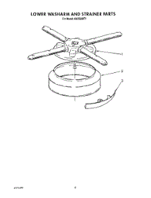 06 - Lower Washarm And Strainer parts for Kitchenaid Dishwasher KUDS220T1 from AppliancePartsPros.com