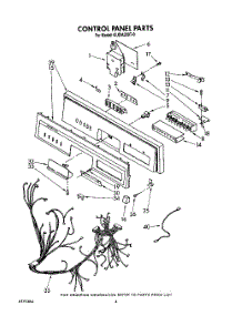 04 - Control Panel, Lit / Optional parts for Kitchenaid Dishwasher KUDA220T0 from AppliancePartsPros.com