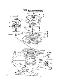 05 - Pump And Motor parts for Kitchenaid Dishwasher KUDA220T0 from AppliancePartsPros.com