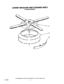 06 - Lower Washarm And Strainer parts for Kitchenaid Dishwasher KUDA220T0 from AppliancePartsPros.com