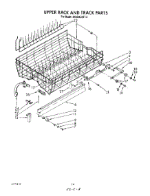 11 - Upper Rack And Track parts for Whirlpool Dishwasher 4KUDA220T3 from AppliancePartsPros.com