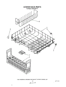 12 - Lower Rack parts for Whirlpool Dishwasher 4KUDA220T3 from AppliancePartsPros.com
