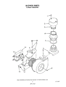 03 - Blower parts for Whirlpool Dishwasher 4KUDI220WW0 from AppliancePartsPros.com