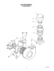 03 - Blower parts for Kitchenaid Dishwasher KPDI620T0 from AppliancePartsPros.com