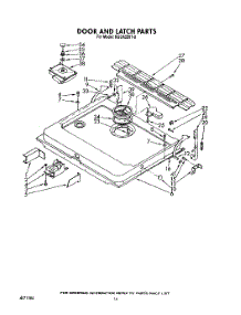 13 - Door And Latch parts for Kitchenaid Dishwasher KUDA220T0 from AppliancePartsPros.com