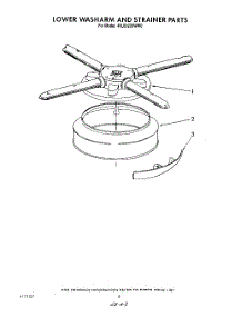 06 - Lower Washarm And Strainer parts for Whirlpool Dishwasher 4KUDI220WW0 from AppliancePartsPros.com