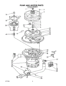 05 - Pump And Motor parts for Kitchenaid Dishwasher KPDI620T0 from AppliancePartsPros.com