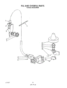 08 - Fill And Overfill parts for Whirlpool Dishwasher 4KUDI220WW0 from AppliancePartsPros.com
