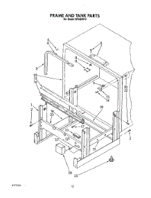 10 - Frame And Tank parts for Kitchenaid Dishwasher KPDI620T0 from AppliancePartsPros.com
