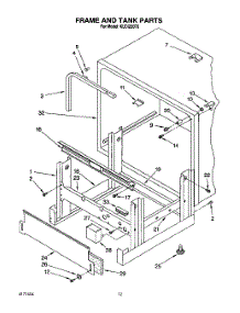 10 - Frame And Tank parts for Kitchenaid Dishwasher KUDI220T6 from AppliancePartsPros.com