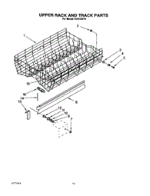 11 - Upper Rack And Track parts for Kitchenaid Dishwasher KUDI220T6 from AppliancePartsPros.com