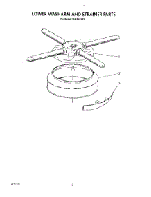 06 - Lower Washarm And Strainer parts for Kitchenaid Dishwasher KUDS22CT0 from AppliancePartsPros.com