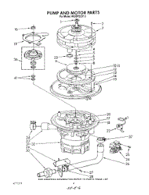 05 - Pump And Motor parts for Whirlpool Dishwasher 4KUDP220T3 from AppliancePartsPros.com